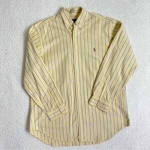 Vintage Ralph Lauren Striped 
Cotton Button Down Long Sleeve